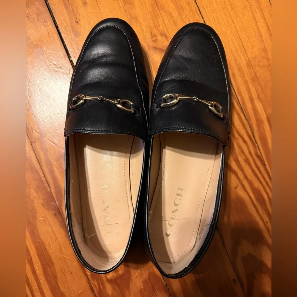 coach horsebit leather flats - Picture 1 of 3